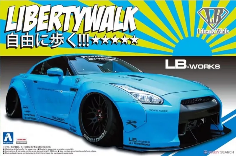 Modelbouwpakket Auto - 05402 Nissan GT-R LB Works R35 GT-R Ver.1 Plastic - 1:24 - Modelbouw från Aoshima i Flerfärgad – produktbild