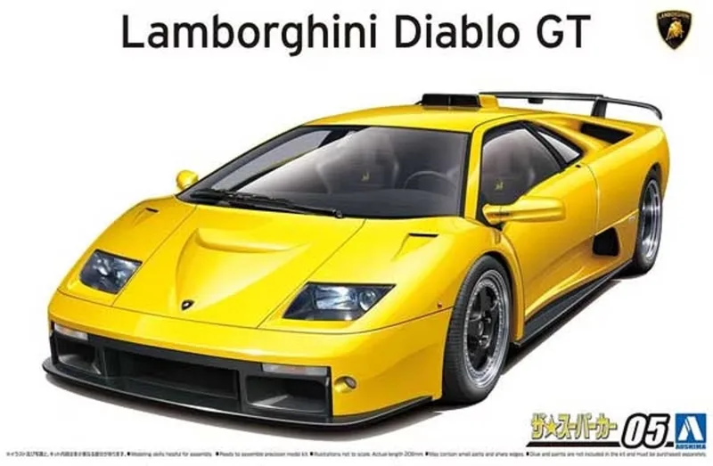 Modelbouwpakket Auto - 05899 Lamborghini Diablo GT Plastic - 1:24 - Modelbouw från Aoshima i Flerfärgad – produktbild