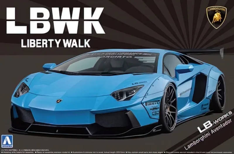 Modelbouwpakket Auto - 05989 LB-Works Lamborghini Aventador Ver. 1 Plastic - 1:24 - Modelbouw de Aoshima en Multicolore – photo produit