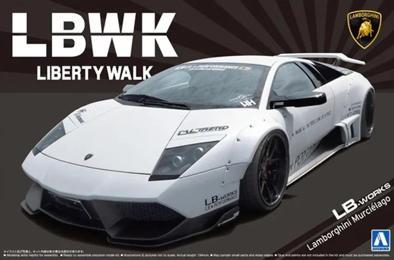 Modelbouwpakket Auto - 05992 LB Works Lamborghini Murcielago Ver. 1 Plastic - 1:24 - Modelbouw från Aoshima i Flerfärgad – produktbild