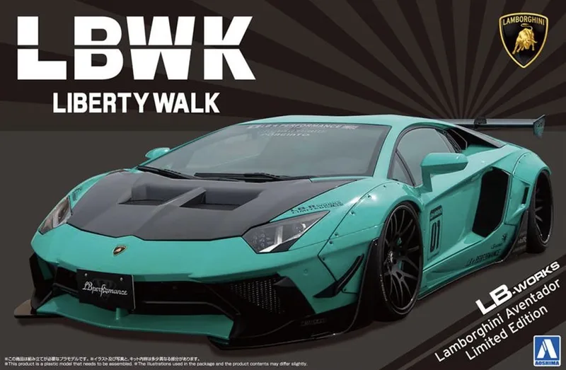 Modelbouwpakket Auto - 05995 LB-Works Lamborghini Aventador Limited Edition Ver. 2 Plastic - 1:24 - Modelbouw från Aoshima i Flerfärgad – produktbild