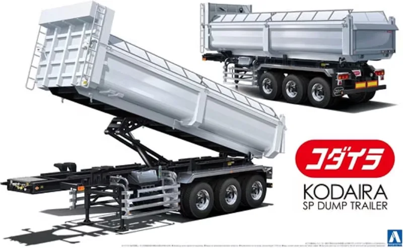 Modelbouwpakket Militaire voertuigen - 02733 Kodaira Anchiko Type SP Dump Trailer Plastic - 1:32 - Modelbouw van Aoshima in Meerkleurig – productfoto