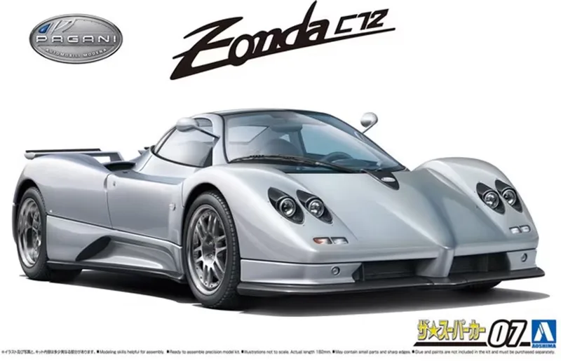 Modelbouwpakket Militaire voertuigen - 05602 Pagani Zonda C12S '00 - Sport Auto Plastic - 1:24 - Modelbouw från Aoshima i Flerfärgad – produktbild