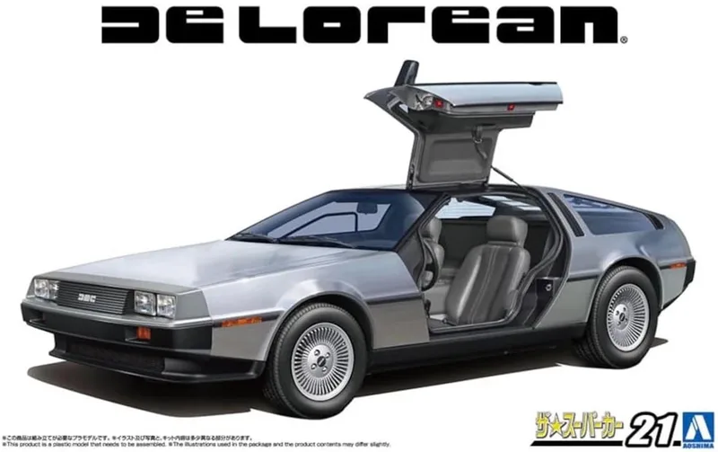 Modelbouwpakket Militaire voertuigen - 06435 The Super Car '82 DeLorean DMC-12 - Auto Plastic - 1:24 - Modelbouw från Aoshima i Flerfärgad – produktbild