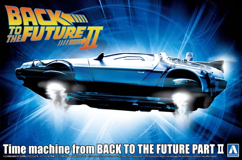 Modelbouwpakket Militaire voertuigen - 064375 Delorean Tijdmachine uit Back to the Future Part II - Filmauto Plastic - 1:24 - Modelbouw by Aoshima in Multicolour – product photo