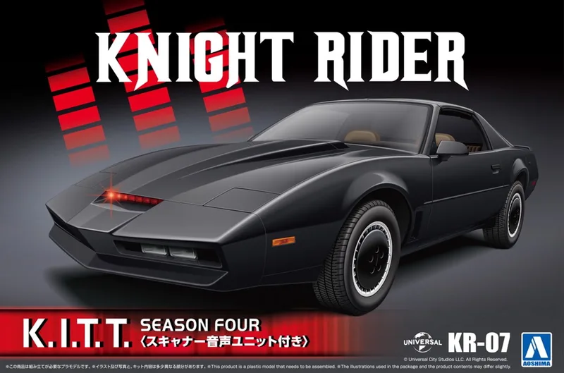 Modelbouwpakket Militaire voertuigen - 065617 Knight Rider K.I.T.T. Seizoen Vier - Inclusief Scanner Stemmodule - Auto Plastic - 1:24 - Modelbouw van Aoshima in Meerkleurig – productfoto