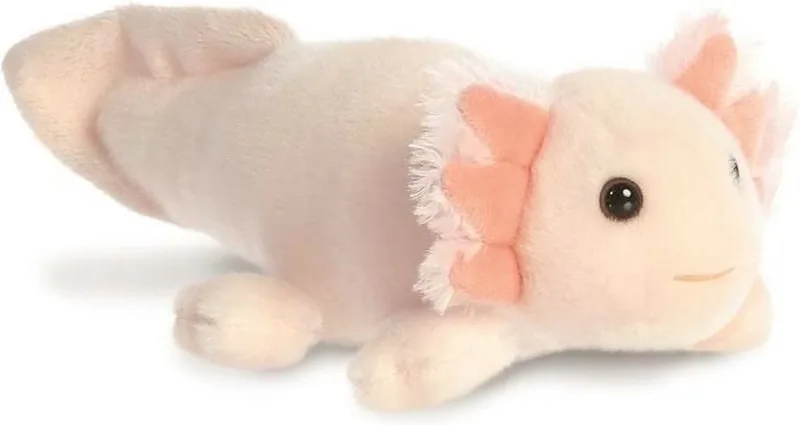 Eco Nation pluche knuffeldier Axolotl - 20 cm - Waterdieren thema speelgoed de Aurora en Rose – photo produit