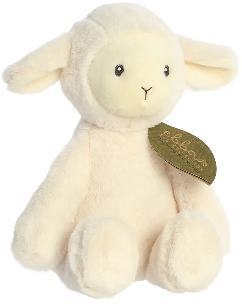 Knuffel - Ebba Eco Laurin Lamb van Aurora in Wit – productfoto