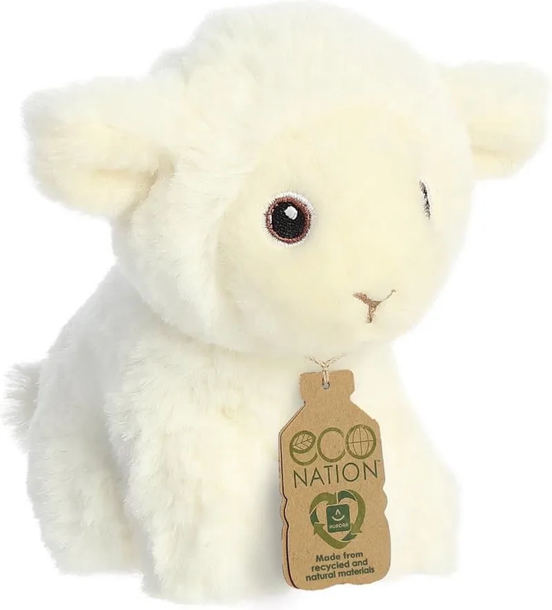 Knuffel Schaap - pluche lammetje - 13 cm - boerderij knuffeldier by Aurora in Multicolour – product photo