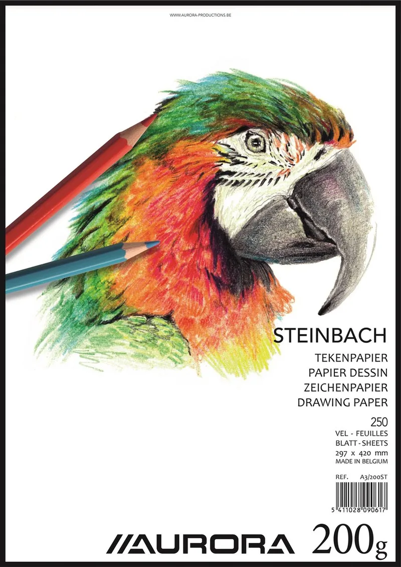losse Tekenvellen Steinbach Papier A3, pak met 250 vel von Aurora in Weiß – Produktfoto