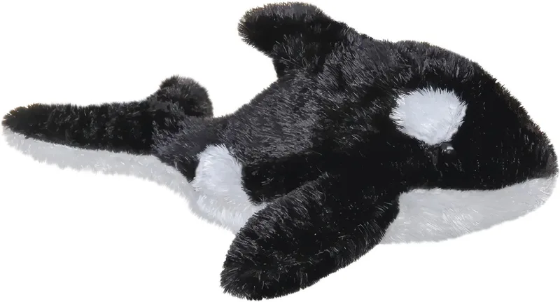 Orka Knuffel | Mini Flopsies | Aurora | Knuffels | Wit | Orka | Dolfijn | Vis | 20 cm by Aurora in Black – product photo