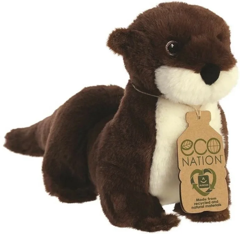 Otter knuffel - pluche rivier otter - 34 cm - waterdieren thema de Aurora en Marron – photo produit