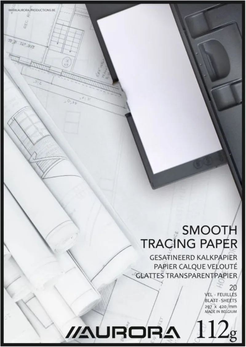 Overtrekpapier - Gesatineerd Kalkpapier - voor Printer - A3 - 112g - 20 vel de Aurora en Blanc – photo produit