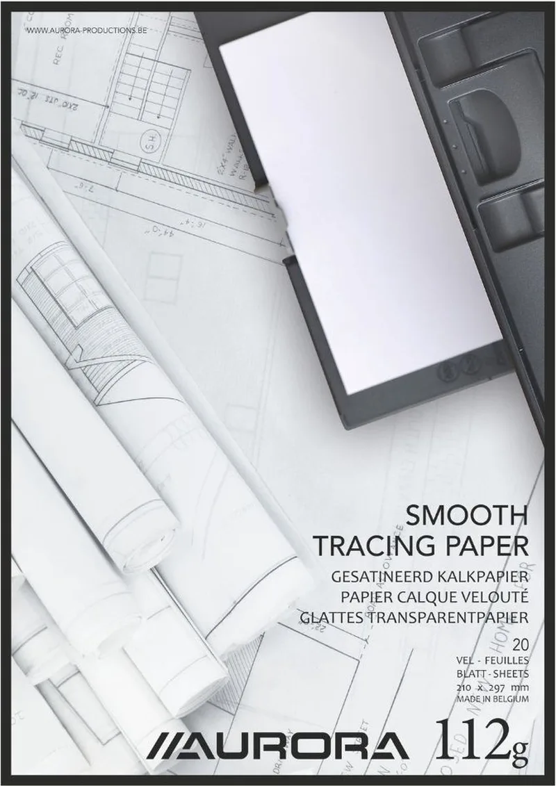 Overtrekpapier - Gesatineerd Kalkpapier - voor Printer - A4 - 112g - 20 vel by Aurora in White – product photo