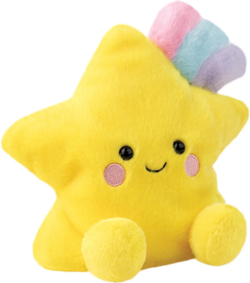 Palm Pals Collection Pisces Star Medum| Aurora Plushies | Sterren Knuffel | Palm Pals Collectie | Pisces Ster | Vissen Set | Regenboog | | Beste Vriendjes | Knuffels Speelgoed Kinderen by Aurora in Yellow – product photo