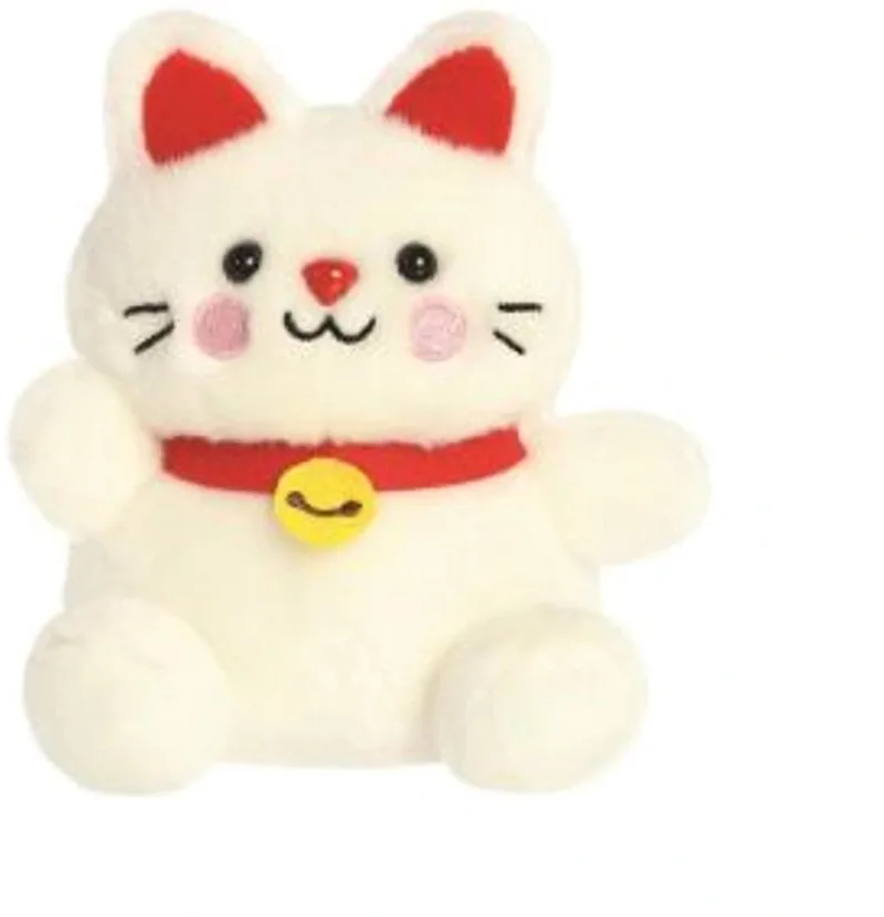 Palm Pals Lucky Cat - Knuffels de Aurora en Blanc, Rood en goud – photo produit