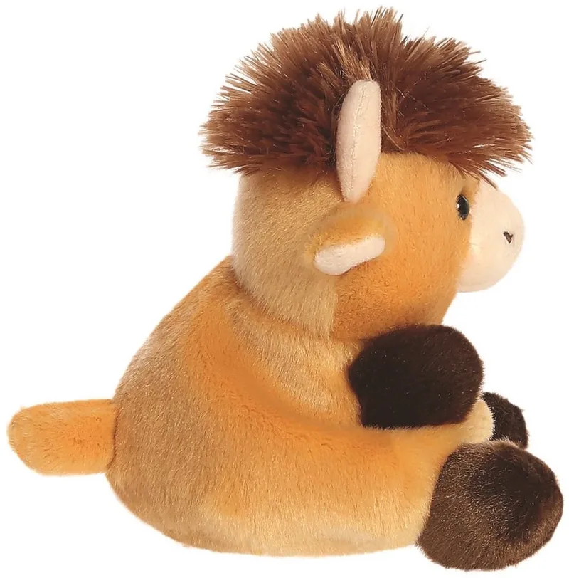 Palm Pals Schotse Hooglander Knuffel - 13 cm by Aurora in Brown – product photo