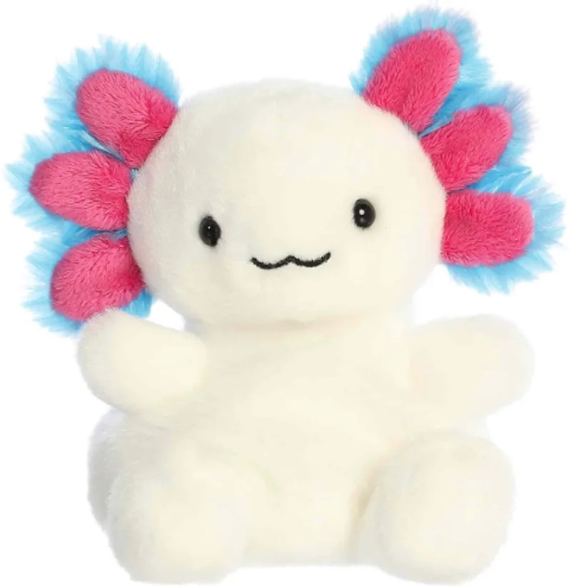 Palm Pals Witte Pluche Knuffel 15 cm von Aurora in Axolotl – Produktfoto