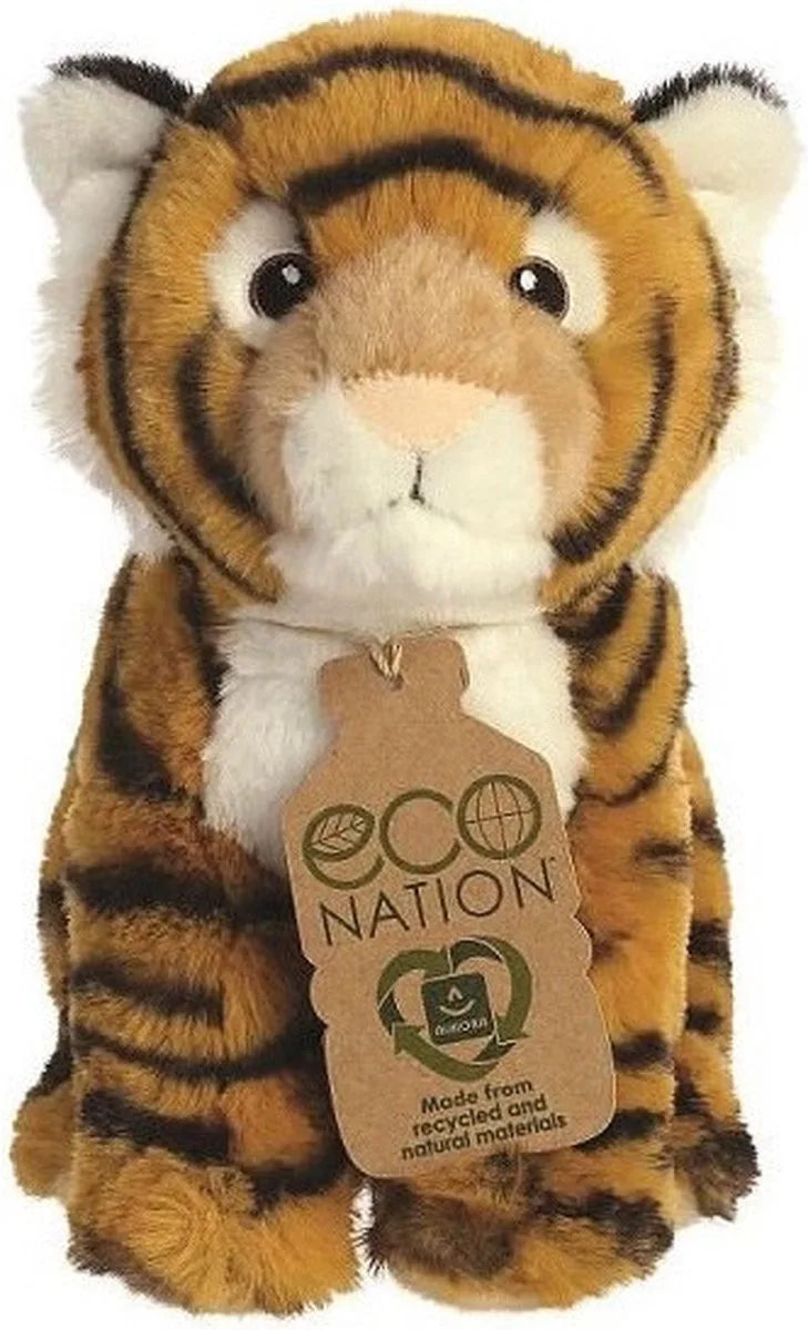 Pluche dieren knuffel bengaalse tijger - 24 cm - bruin - Knuffeldieren - tijgers speelgoed by Aurora in Multicolour – product photo