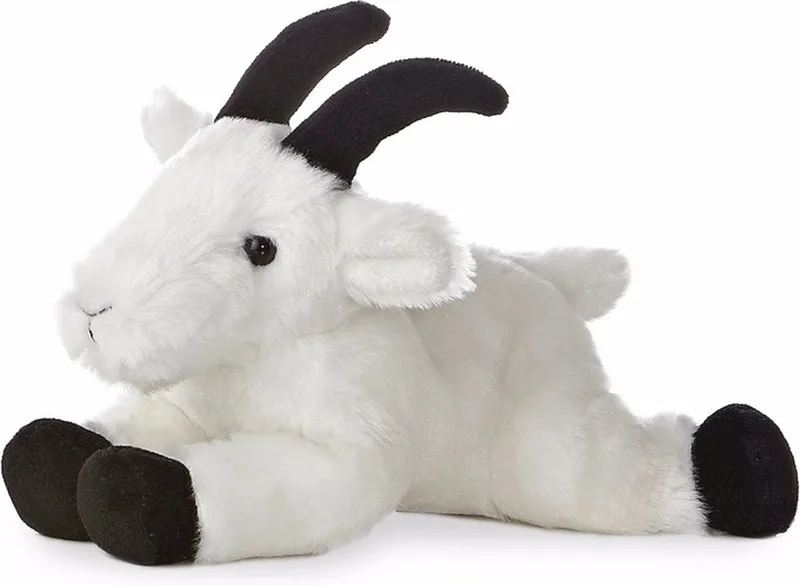 Pluche geit - knuffel geit - 20 cm - boerderij knuffel geit by Aurora in White – product photo