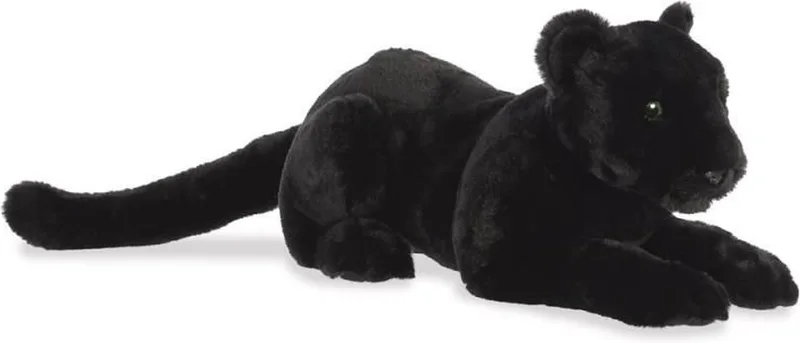 Pluche knuffel - zwarte panter - 51 cm - kinder speelgoed dieren knuffels by Aurora in Black – product photo