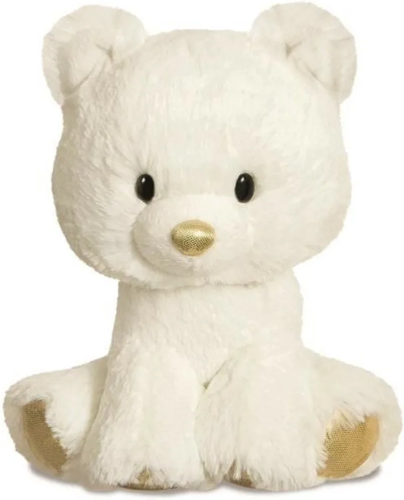 pluche knuffeldier ijsbeer - 20 cm - pooldieren thema speelgoed by Aurora in White – product photo