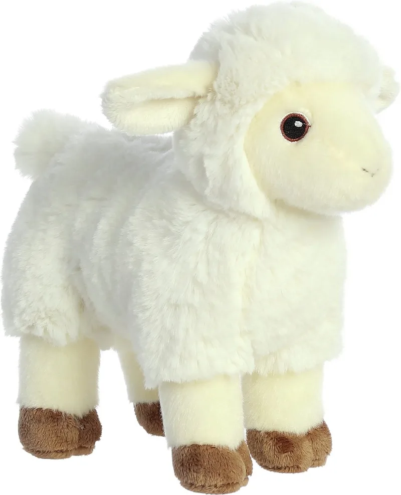 Pluche schaap/lammetje knuffel - wit - 20 cm - boerderij knuffel - schapen von Aurora in Mehrfarbig – Produktfoto
