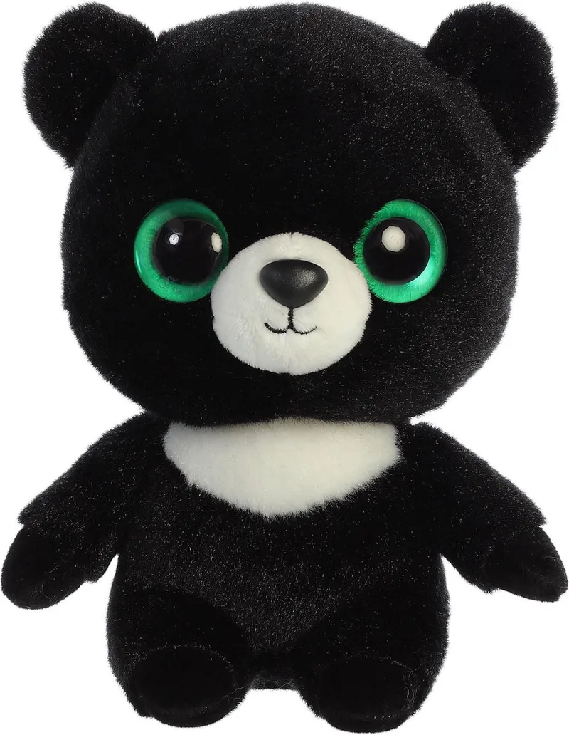 Pluche zwarte beer knuffel van 20 cm - kinder speelgoed knuffels by Aurora in Black – product photo