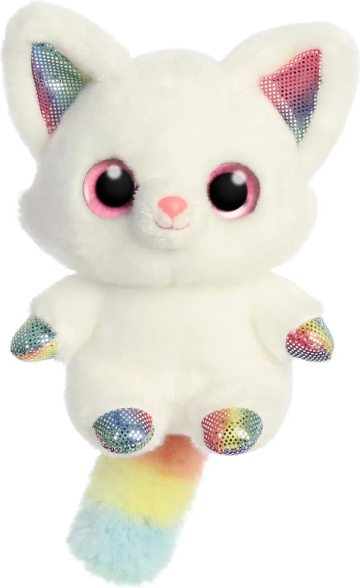 Regenboog Pammee | Aurora | Knuffels | Regenboog | Woestijnvos | Fennek | 13 cm van Aurora in Wit – productfoto