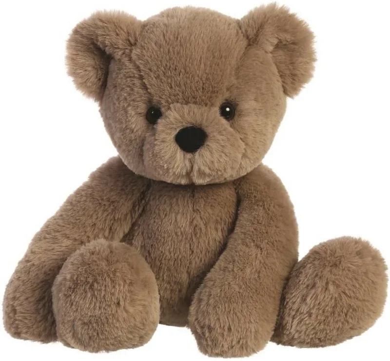 Teddybeer knuffel - Eco Nation - pluche - 28 cm - bosdieren thema från Aurora i Brun – produktbild