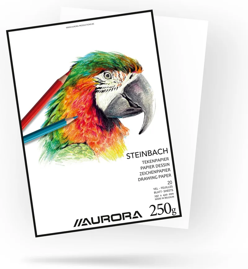 Tekenblok - Steinbach - Aquarelpapier - A3 - 297x420mm - 250gr - 20 vel Tekenpapier by Aurora in White – product photo