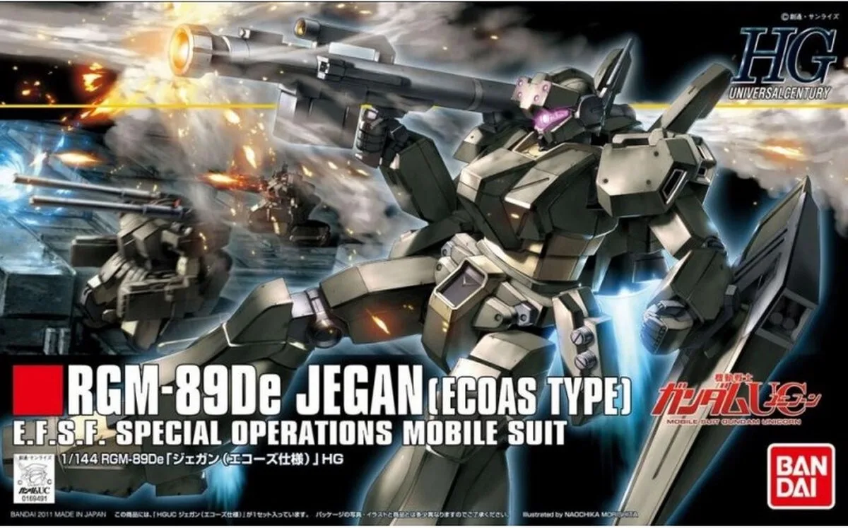 GUNDAM - HGUC 1/144 RGM-89DE Jegan Ecoas Type - Model Kit van Bandai Namco Entertainment in Meerkleurig – productfoto