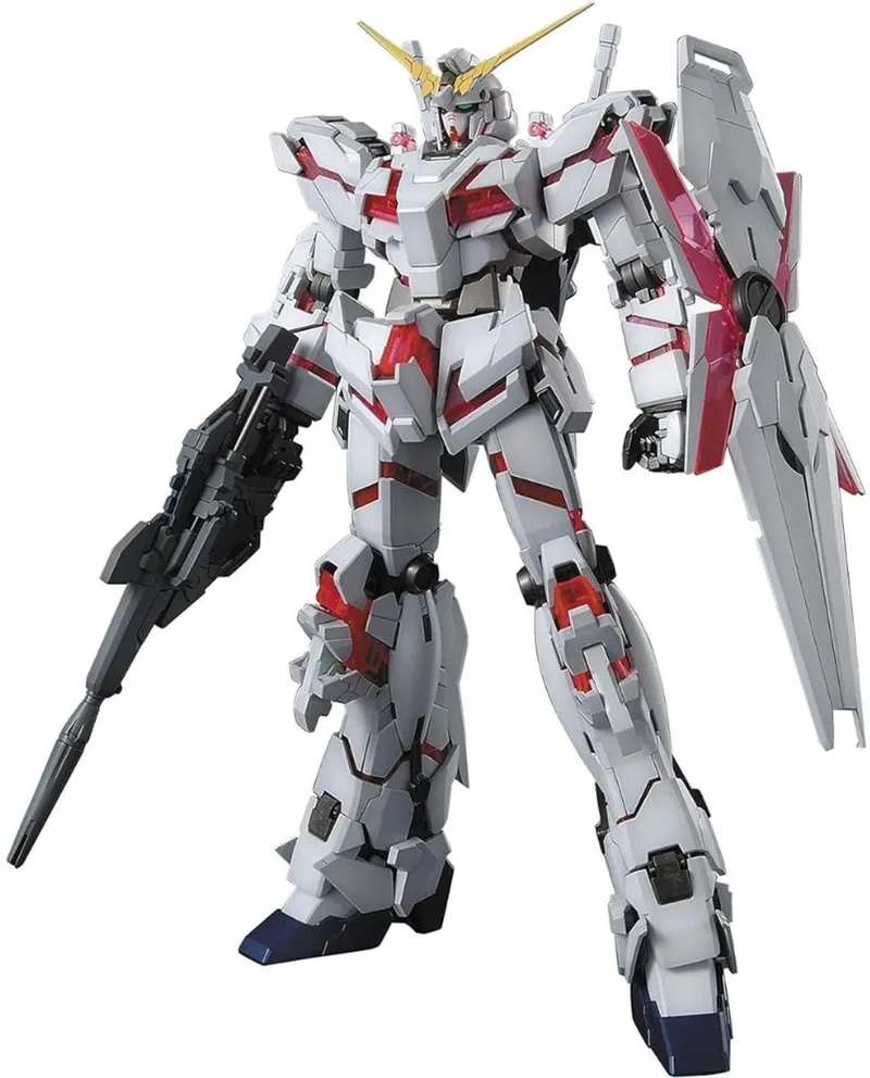 Gundam MG 1/100 RX-0 Unicorn Full Psycho Frame Prototype | Mecha Samurai | Robot technic modelbouw | Transformers speelgoed Classic Creator STEM bouwpakket | Expert technisch bouwpakket voor volwassenen (niet compatibel met Revell / lego ) van Bandai Namco Entertainment in Gundam Unicorn – productfoto