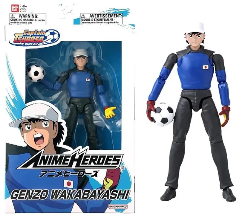 Anime Heroes - Captain Tsubasa - Anime Heroes Figuur 17 cm - Genzo Wakabayashi - Actiefiguur met accessoires - Manga figuur - 37792 by Bandai in Zwart en blauw – product photo