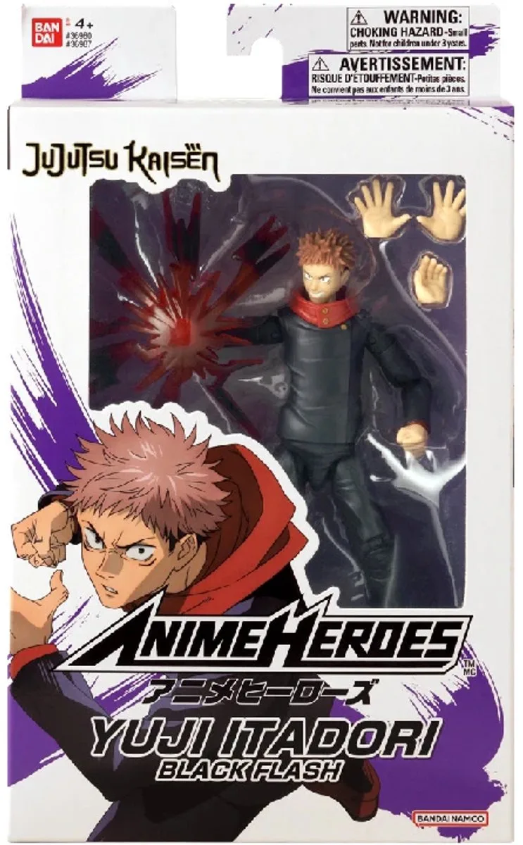Anime Heroes - Jujutsu Kaisen - Anime Heroes 17 cm Actiefiguur - Itadori Yuji Black Flash - Officieel gelicentieerde Jujutsu Kaisen - Yuji Actiefiguur Black Flash Version - 36987 by Bandai in Multicolour – product photo