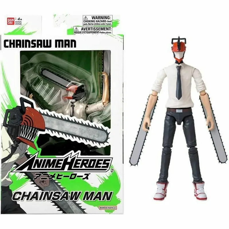 Anime Heroes - Kettingzaag Man - Anime Heroes Figuur 17 cm - Kettingzaag Man - Actiefiguur met Accessoires - Manga Figuur - 37026 van Bandai in Meerkleurig – productfoto