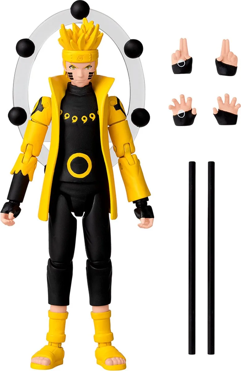 Anime Heroes - Naruto Shippuden - Naruto Uzumaki Figuur in Kluizenaarmodus Rikudo Sage of Six Paths Mode 17 cm - Officieel gelicentieerd - Naruto actiefiguur - Speelgoed voor kinderen 4+ - 36908 van Bandai in Naruto Rikudo Sage of the Six Paths – productfoto