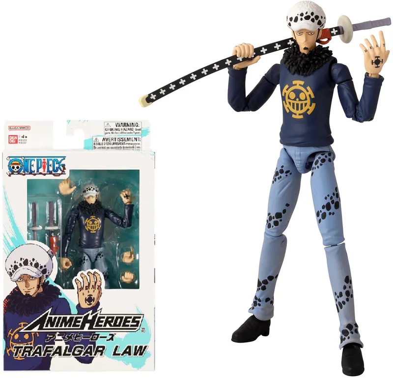 Anime Heroes - One Piece - 17cm Anime Heroes figuur - Law Action Figure - Officiële licentie - 36937 by Bandai in Trafalgar Law – product photo