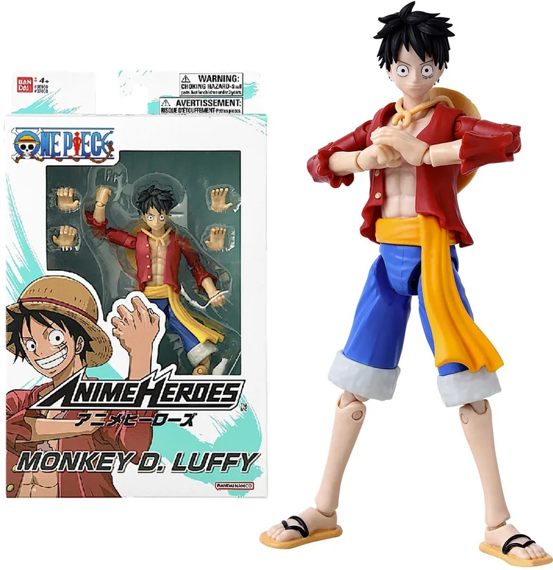 Anime Heroes - One Piece - Anime helden Figuur 17 cm - Action Figure - Officieel gelicenseerde Manga One Piece - Luffy Action Figure - Speelgoed Kind 4 jaar oud en + 37008 van Bandai in Monkey D Luffy – productfoto