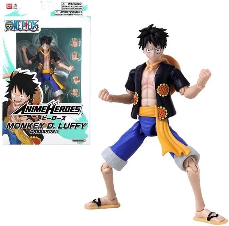Anime Heroes - One Piece - Anime helden Figuur 17 cm - Monkey D. Luffy Dressrosa Version - Officieel gelicenseerd One Piece - Luffy Action Figure - Kinderspeelgoed 4 jaar oud en + - 37007 van Bandai in Luffy (Dressrosa version) – productfoto