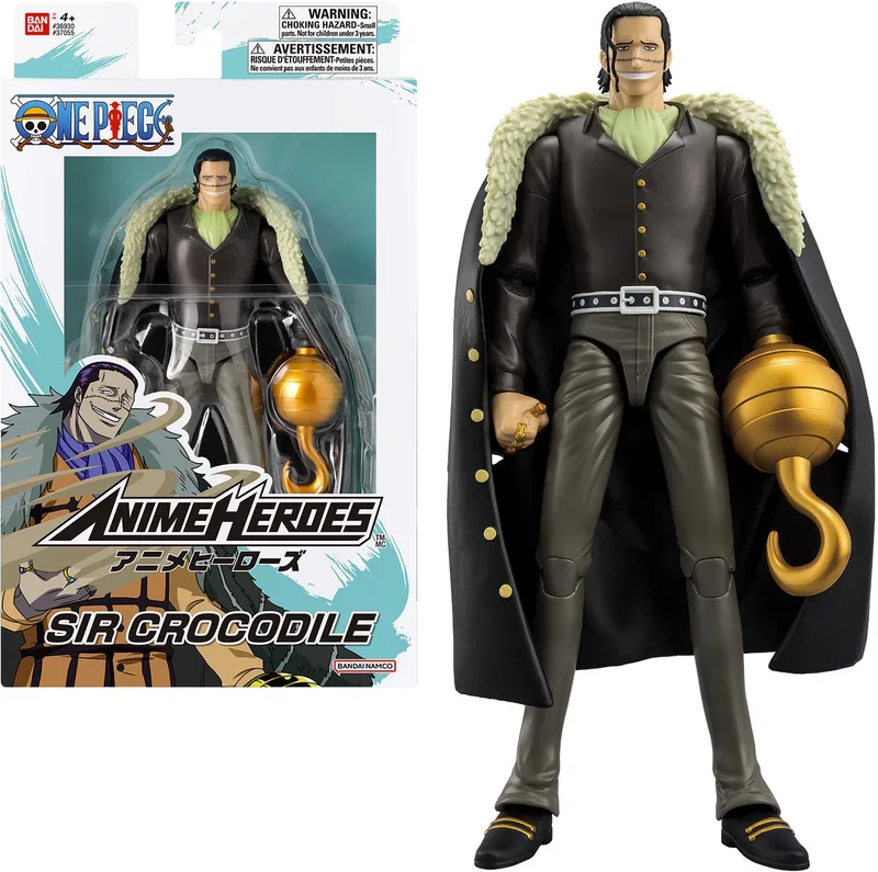 Anime Heroes – One Piece – Anime Heroes Figuur 17 cm – Crocodile – Officiële One Piece Licentie – Gelede Crocodile Figuur Versie – Kinderspeelgoed 4 jaar en + – 37055 by Bandai in Crocodile – product photo