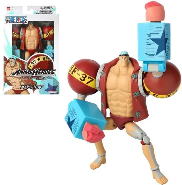 Anime Heroes One Piece – Franky – Manga Figuur 17 cm – Gelede Franky Figuur – Officiële One Piece Licentie – Collectie – Kinderspeelgoed 4 jaar en + – 36938