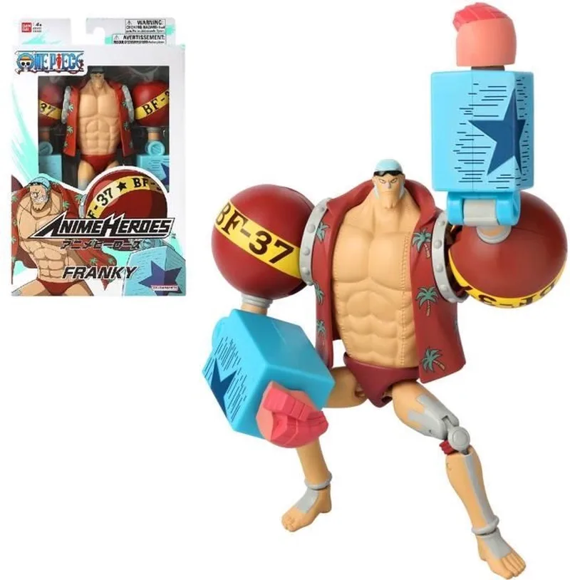 Anime Heroes One Piece – Franky – Manga Figuur 17 cm – Gelede Franky Figuur – Officiële One Piece Licentie – Collectie – Kinderspeelgoed 4 jaar en + – 36938 van Bandai in Franky – productfoto