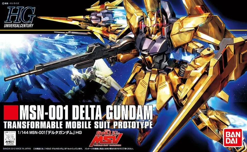 Gundam Delta Gundam HGUC 1/144 van Bandai in Goud – productfoto
