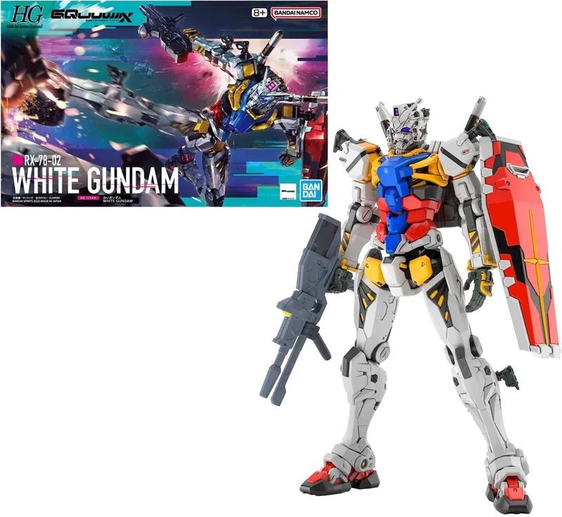 GUNDAM - HG 1/144 White Gundam - Model Kit by Bandai in Blue – product photo