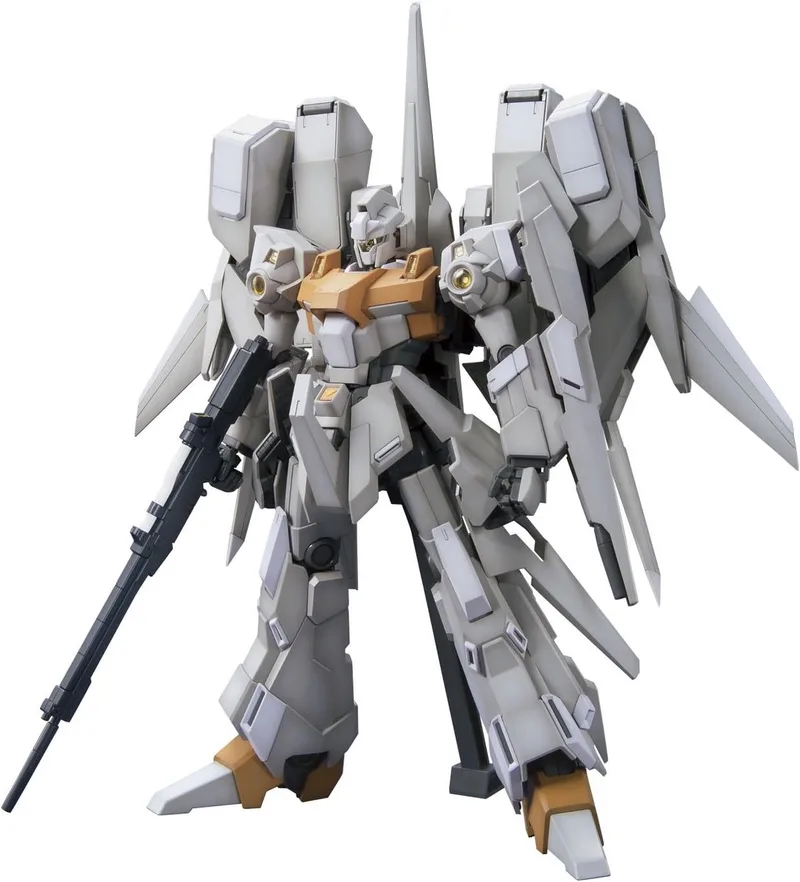 Gundam ReZEL Type-C Defenser R MG 1/100 Model kit | Mecha titan mobile suit | Gunpla samurai robot bouwpakketten voor volwassenen | Speelgoed modelbouw zonder verf lijm of gereedschap | Manga anime action figure box set incl stand van Bandai in ReZEL Type-C Defenser R MG 1, 100 – productfoto