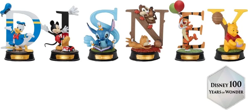 Disney - Mini Diorama-004 - Disney 100e Jaar van het Wonder - Disney Alfabet Kunst Serie (Set) - 10cm van Beast Kingdom in Meerkleurig – productfoto