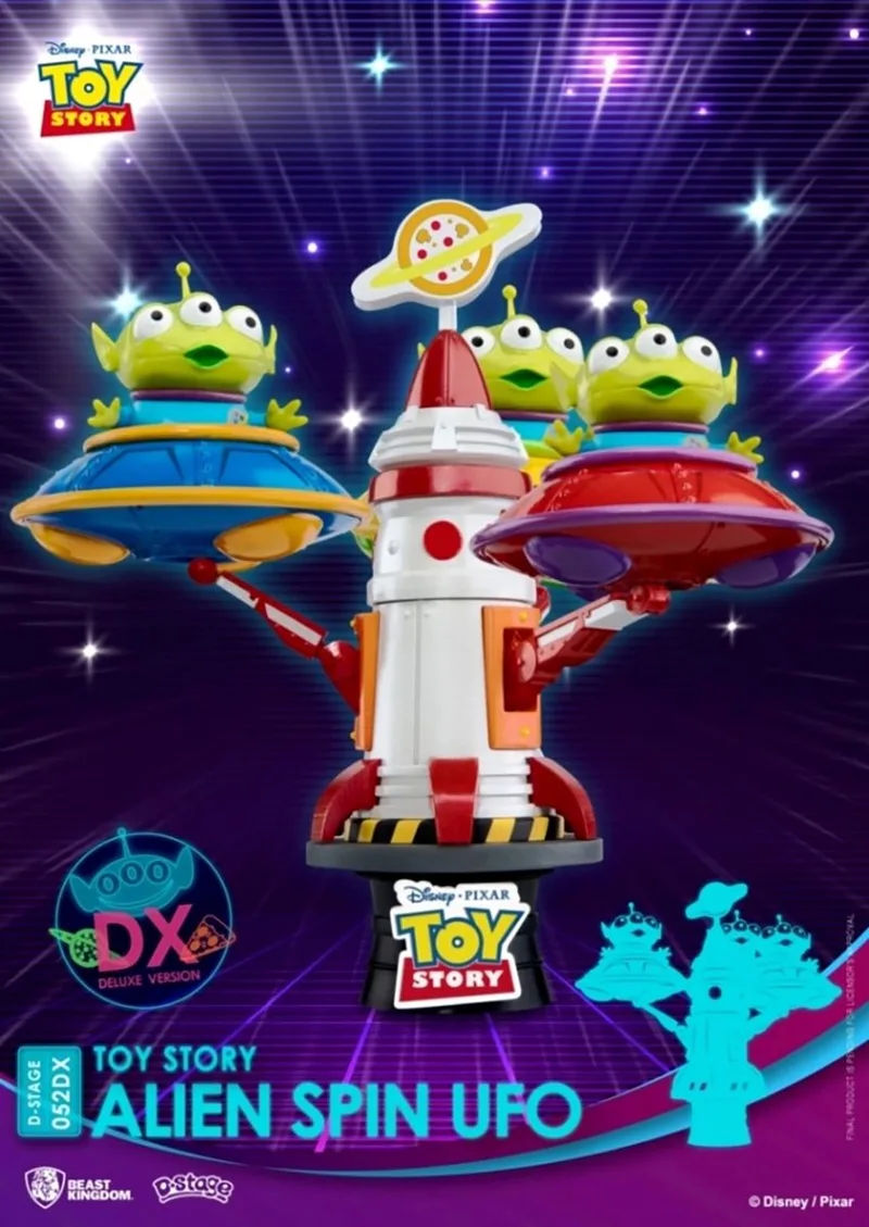 Disney: Toy Story Alien Spin UFO PVC Diorama van Beast Kingdom in Bonte kleuren – productfoto