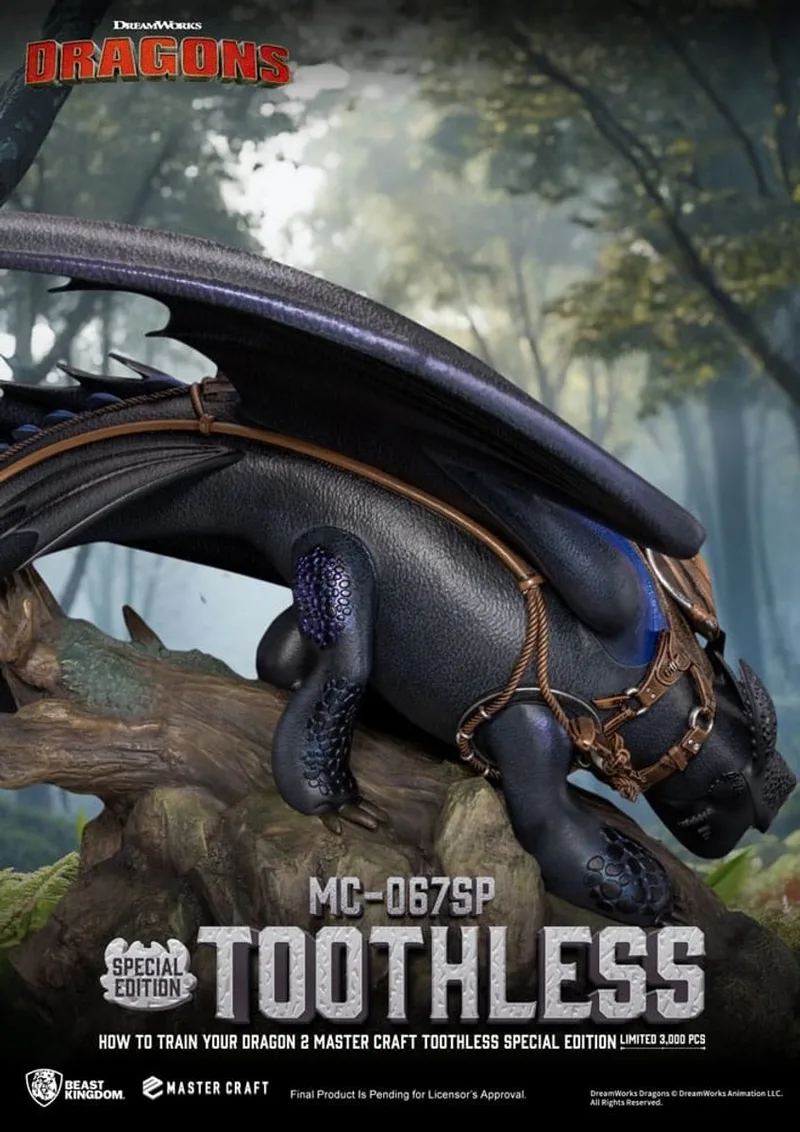 How To Train Your Dragon 2 Master Craft Statue Toothless 38 cm by Beast Kingdom in Multicolour – product photo