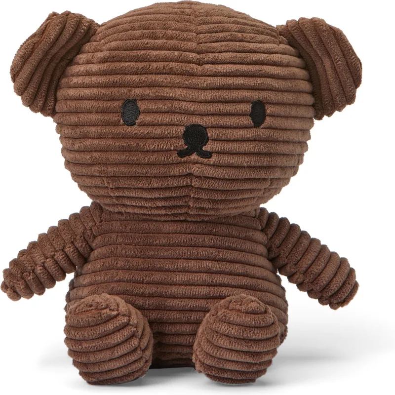 Nijntje - Boris Bear ECO Corduroy Brown - 17 cm - 7'' by Bon Ton Toys in Brown – product photo